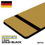 画像1: ドイツ製2層板 MATTE (金/黒) 600×600×1.5mm (ヘアライン無) (1)