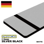 画像1: ドイツ製2層板 MATTE (銀/黒) 600×600×1.5mm (ヘアライン無) (1)