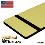 画像1: アメリカ製2層板 BRUSH (金/黒) 600×600×0.8mm (ヘアライン有り) (1)